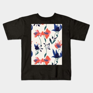 Colorful Flower Pattern V9 Kids T-Shirt